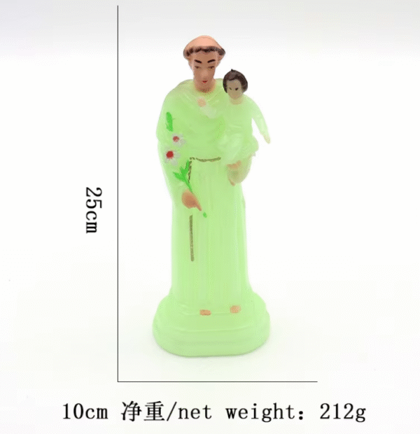 Catholic Christian Religious Priest Icon Anthony Holy Father Plastic Luminous Color Ornaments Craft Decorations