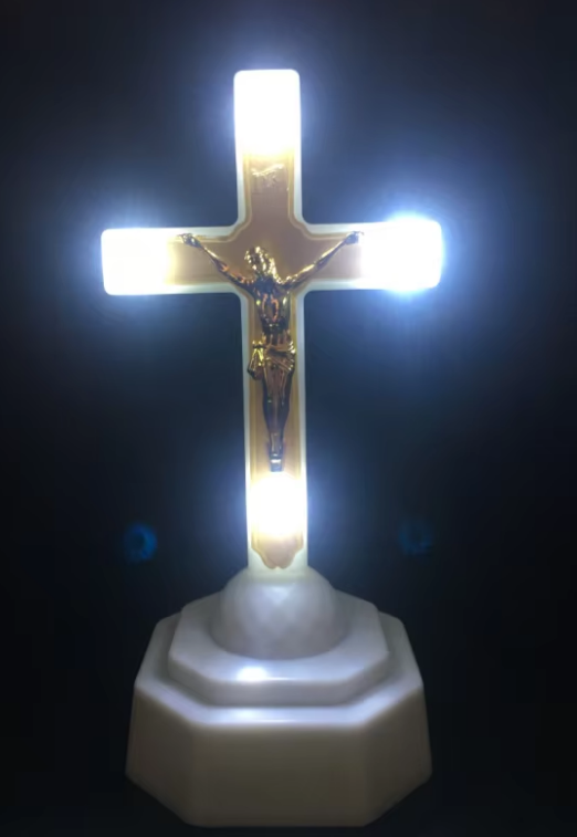 wechat_2025-08-27_163947_874 Electronic LED Small Cross Jesus Christ Body Light Cabinet Vigil Lamp Bitter Like Christ Catholic Holy Objects Home Decoration