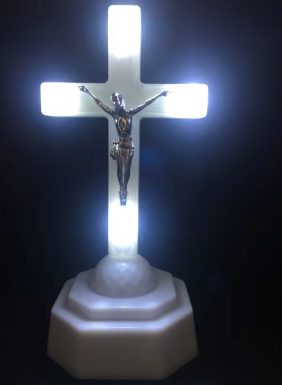 wechat_2025-08-27_164005_147 Electronic LED Small Cross Jesus Christ Body Light Cabinet Vigil Lamp Bitter Like Christ Catholic Holy Objects Home Decoration