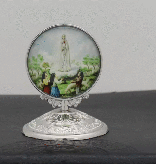 wechat_2025-08-27_170715_730 Catholic Christ Jesus Icon Holy Family Cross Crown of Thorns Icon Car Desktop Metal Ornament