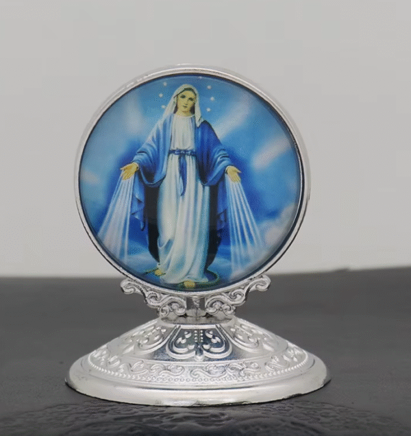 wechat_2025-08-27_170720_785 Catholic Christ Jesus Icon Holy Family Cross Crown of Thorns Icon Car Desktop Metal Ornament