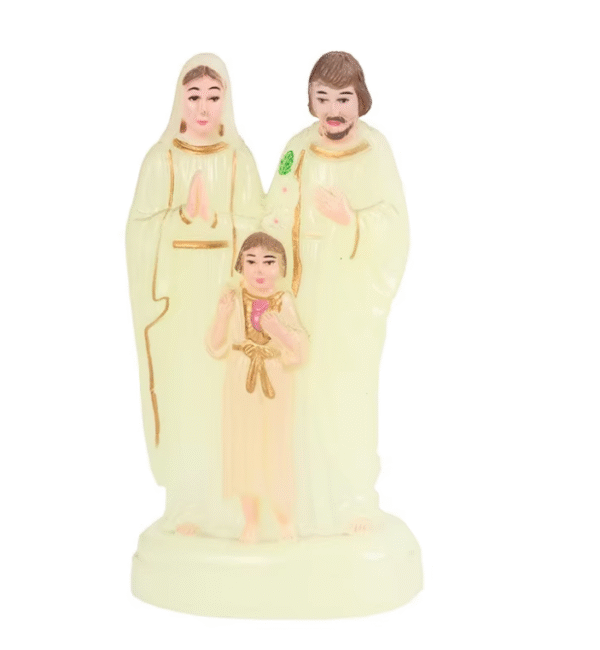 wechat_2025-08-27_173732_872 Religious Figures Living Room Decoration Plastic Crafts Ornaments Colorful Family of Three Prayers and Beliefs Ornaments