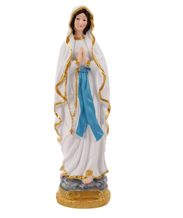 Hot Selling Two-handed Palm Our Lady of Lourdes Virgin Statue Decorations Religious Interior Decoration Gifts Resin Crafts