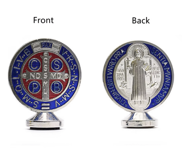 Dreamwork Color Saint Medal Saint Benedict Craft Decorative Ornaments Gifts for Birthday Celebration Present Religious Art Craft