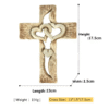 KOMI Gold Metal Heart Cross Hands Holding Home Decoration Love Cross Sculpture Art Crafts Gifts for Wall Hanging Table Standing