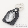 Factory Wholesale Spot Retro Metal Leather Combination Car Ornament Religious Figure Pattern Keychain Jewelry Pendant