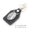 Factory Wholesale Spot Retro Metal Leather Combination Car Ornament Religious Figure Pattern Keychain Jewelry Pendant