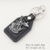 Factory Wholesale Spot Retro Metal Leather Combination Car Ornament Religious Figure Pattern Keychain Jewelry Pendant