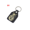 Factory Wholesale Spot Retro Metal Leather Combination Car Ornament Religious Figure Pattern Keychain Jewelry Pendant