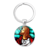 企业微信截图_20250821145140 Notre Dame Jesus Time Gemstone Keychain Pendant Creative Small Gift Religious Jewelry Metal Keyring
