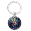 企业微信截图_20250821145146 Notre Dame Jesus Time Gemstone Keychain Pendant Creative Small Gift Religious Jewelry Metal Keyring