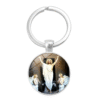 企业微信截图_20250821145151 Notre Dame Jesus Time Gemstone Keychain Pendant Creative Small Gift Religious Jewelry Metal Keyring