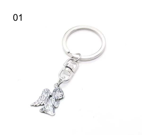 Foreign Trade E-commerce Source Angel Cross Keychain Religious Jewelry Pendant Ring Jewelry Gift