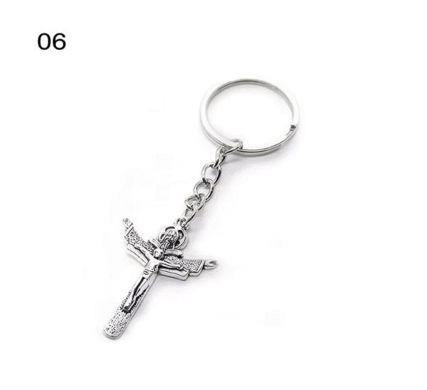 Foreign Trade E-commerce Source Angel Cross Keychain Religious Jewelry Pendant Ring Jewelry Gift