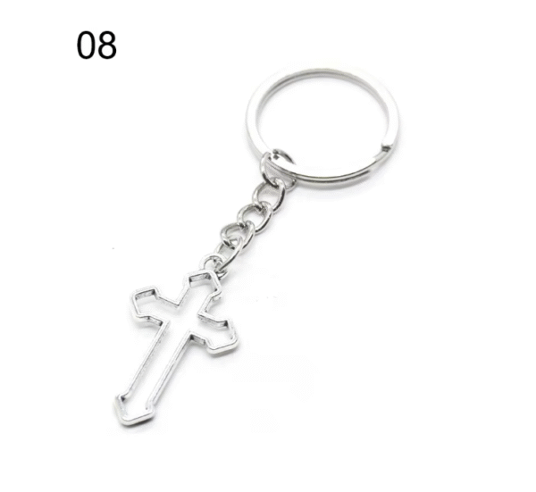 Foreign Trade E-commerce Source Angel Cross Keychain Religious Jewelry Pendant Ring Jewelry Gift