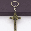 KOMI Cross Collection Keychain for Car & Bag Metal Alloy St. Benedict Cross Keyring Jewelry Accessories Pendants Key Rings