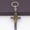 KOMI Cross Collection Keychain for Car & Bag Metal Alloy St. Benedict Cross Keyring Jewelry Accessories Pendants Key Rings