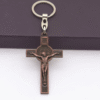 KOMI Cross Collection Keychain for Car & Bag Metal Alloy St. Benedict Cross Keyring Jewelry Accessories Pendants Key Rings