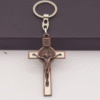 KOMI Cross Collection Keychain for Car & Bag Metal Alloy St. Benedict Cross Keyring Jewelry Accessories Pendants Key Rings