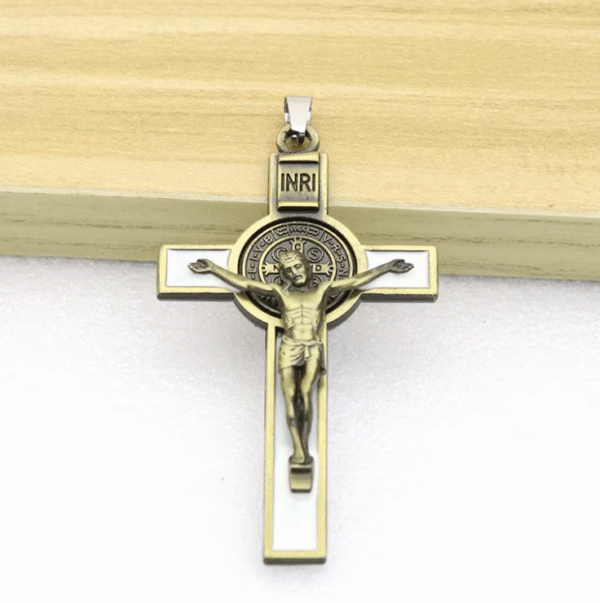 KOMI Saint Benedict Jesus Cross Pendant Necklace Keychain Jewelry Accessories Business Crafts Gifts Religious Promotion