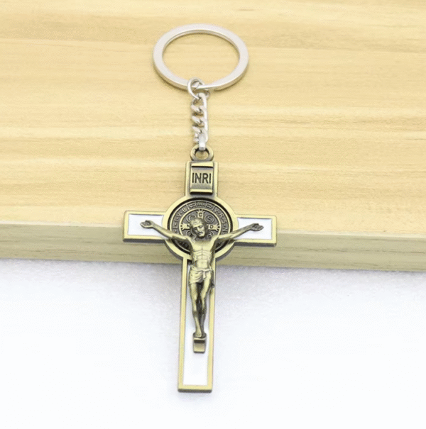KOMI Saint Benedict Jesus Cross Pendant Necklace Keychain Jewelry Accessories Business Crafts Gifts Religious Promotion