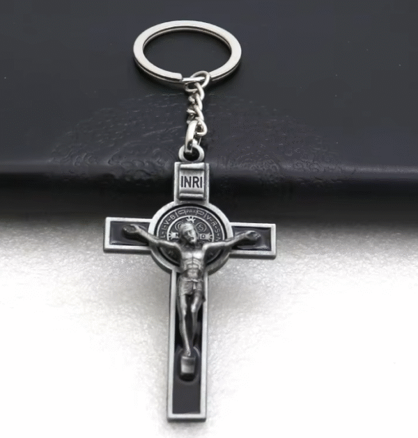 KOMI Saint Benedict Jesus Cross Pendant Necklace Keychain Jewelry Accessories Business Crafts Gifts Religious Promotion