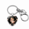 KOMI Religious Fashion Accessory Virgin Mary Heart Charms Keychain Metal Keyrings Keychains for Women Birthday Crafts Gifts