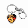 KOMI Religious Fashion Accessory Virgin Mary Heart Charms Keychain Metal Keyrings Keychains for Women Birthday Crafts Gifts