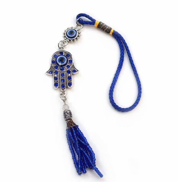 企业微信截图_20250823142201 Komi European and American Foreign Blue Eyes Diamond Cross Good Luck Decorative Pendant Key Chain Car Hanging