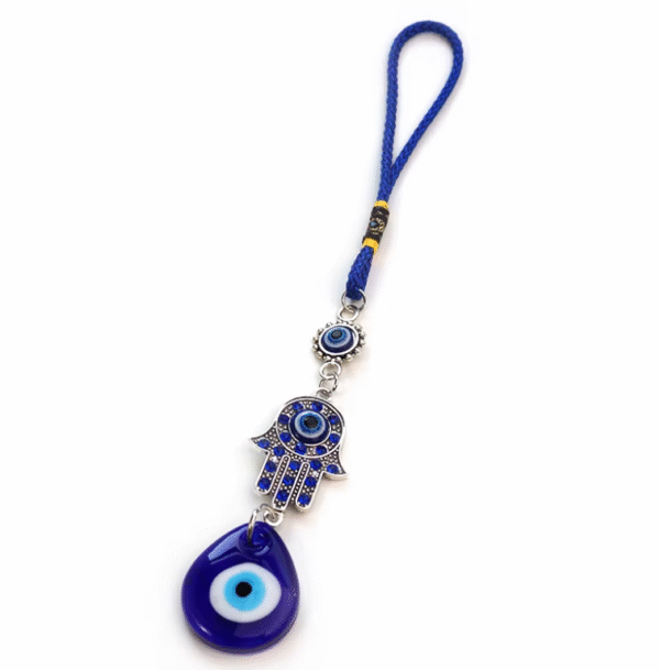 企业微信截图_20250823142207 Komi European and American Foreign Blue Eyes Diamond Cross Good Luck Decorative Pendant Key Chain Car Hanging