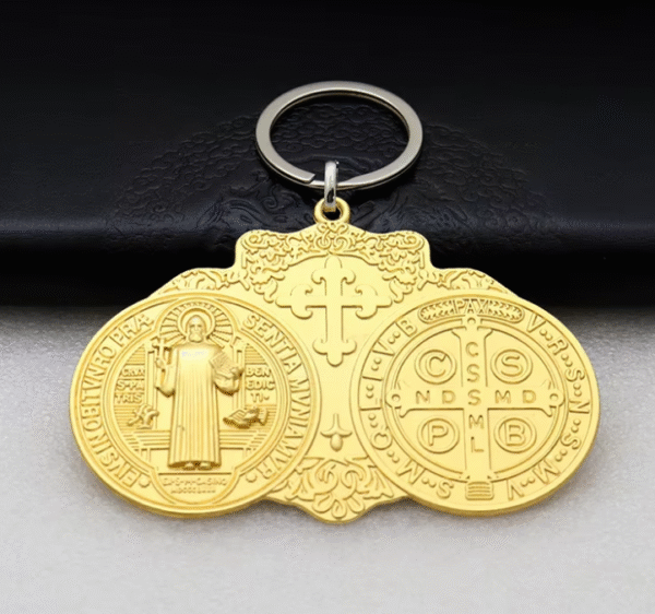 企业微信截图_20250823144943 KOMI 8.8cm*6.1cm St. Benedict Pendant Keychain Wholesale Religious Jewelry