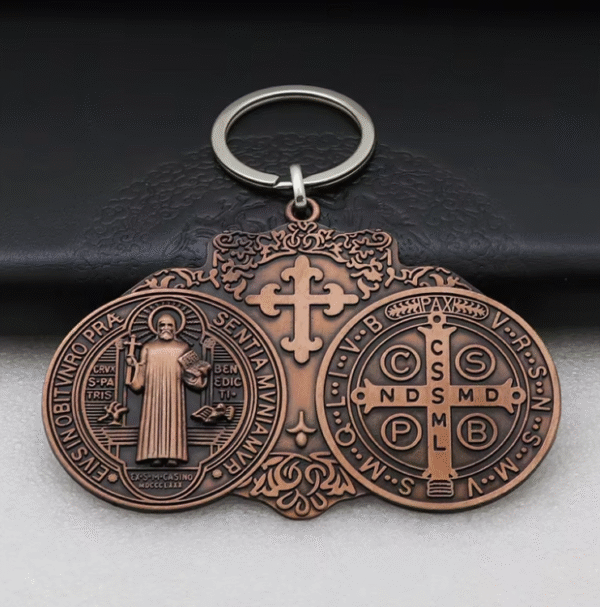 企业微信截图_20250823145011 KOMI 8.8cm*6.1cm St. Benedict Pendant Keychain Wholesale Religious Jewelry