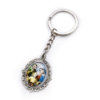 KOMI New Glass Madonna Religious Cross Keychain Hanging Ring Accessories