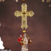 企业微信截图_20250823150451 Komi Crystal Cross Car Pendant Car Interior Hanging Ornament Religious Pendant
