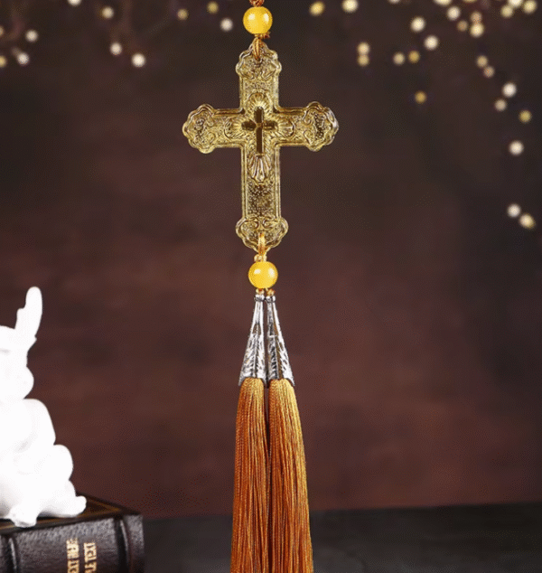 企业微信截图_20250823150901 Komi Crystal Cross Car Pendant Car Interior Hanging Ornament Religious Pendant