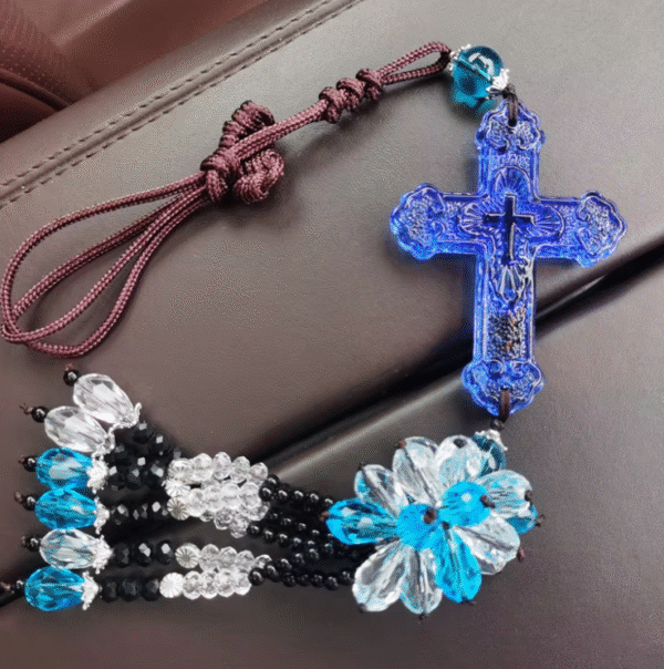 企业微信截图_20250823150921 Komi Crystal Cross Car Pendant Car Interior Hanging Ornament Religious Pendant