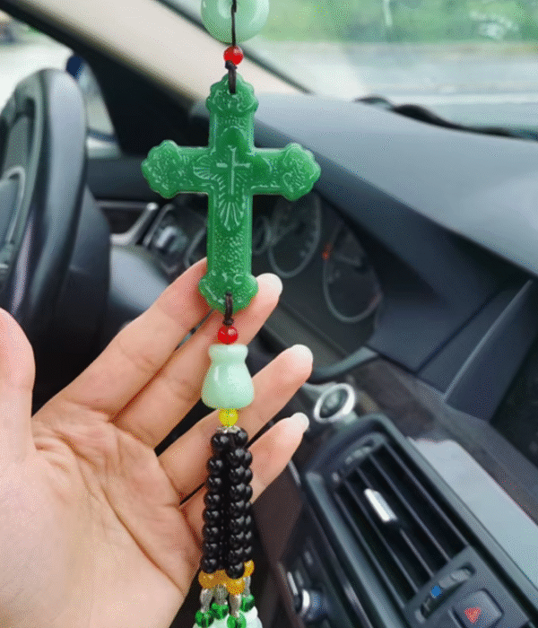 企业微信截图_20250823150948 Komi Crystal Cross Car Pendant Car Interior Hanging Ornament Religious Pendant