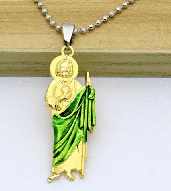 KOMI St. Jude God Hip Hop Creative St. Jude Pendant Necklace Keychains Pendant