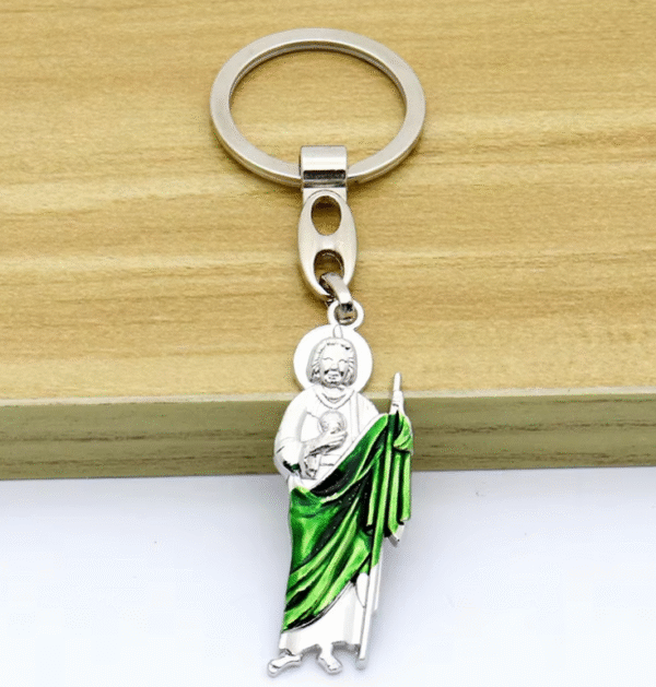 KOMI St. Jude God Hip Hop Creative St. Jude Pendant Necklace Keychains Pendant