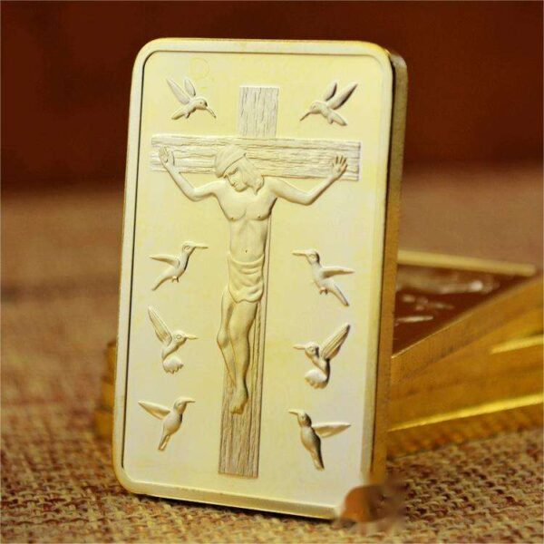 Hot Selling Religious Jesus Gold Commemorative Coin Block Relief Commemorative Medal