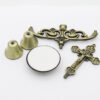 Wholesale European and American Metal Candle Holders Ornaments Home Desktop Metal Religious Cross Craft Ornaments