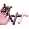 Big Cross Accessories Jesus Wooden Cross Pendant Catholic Charm Religious Handmade Crafts Jewelry