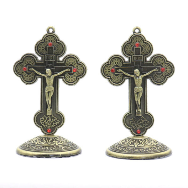 09ebc0093071f27f7a4467a1cbf9c5fc_H323290951a984a52b688a0598924fbbbj_avif=close&webp=close Metal Cross Crucifix Catholic Christian Bitter Catholic Jesus Eastern Orthodox Church Apostle Home Car Retro Religious Ornament