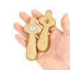 KOMI Cross Jesus Loves Me Spirit Encouragement Gift Wooden Cross Relief Gifts Hand Held Olive Wood Cross Crafts Christmas Gift