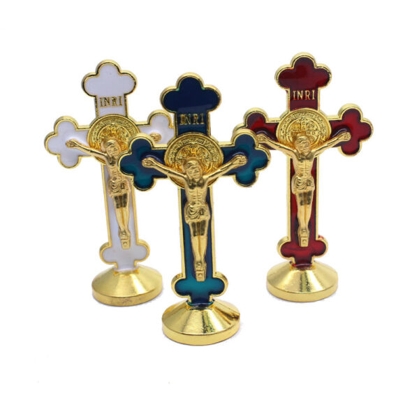 2024 Hot Selling Religious Car Home Set Table Drip Oil Cross Decoration Office Home Accessories Wholesale