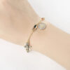 KOMI Cross Charm Bracelets Jesus Cross Saint Benedict Virgin Mary Medal Charms Ball Beaded Link Chain Bracelet for Women Jewelry