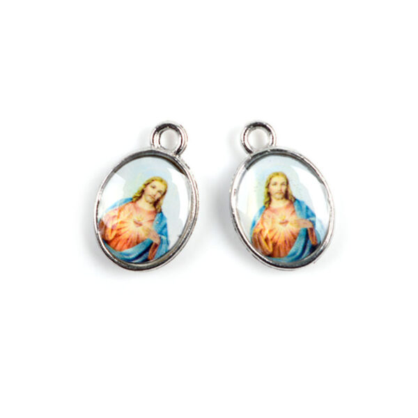 KOMI Drip Oil Stickers Religious Figures Jewelry Accessories Metal Charm Pendant for Prayer Rosary Necklace Bracelet Hanging