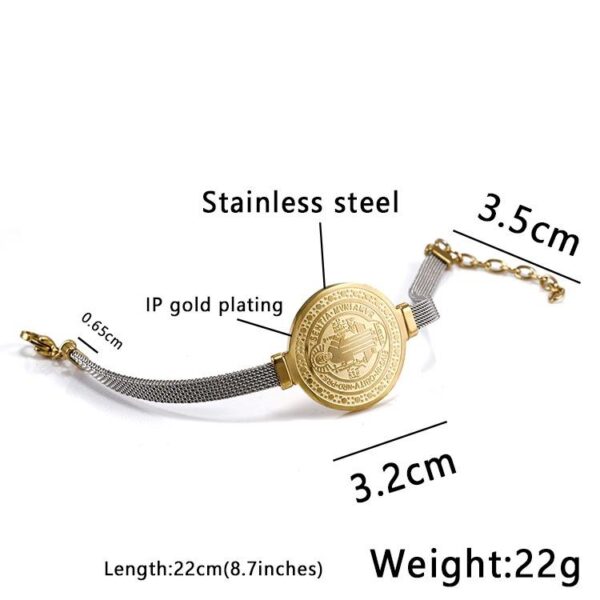 Komi Stainless Steel Virgin Mary Open Bracelet South American Guadalupe Bracelet Jewelry