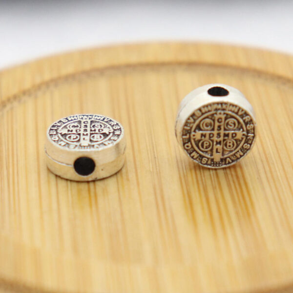 Religious Jewelry Pendant Medal Alloy Triangle Accessories Catholic Charm Religious Prayer Beads DIY Manual Connector