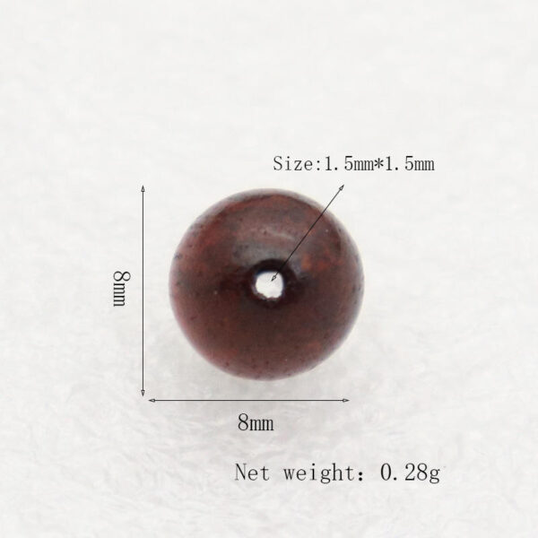 KOMI Natural Wood Beads Round Rose Wooden Bead 8mm 50pcs Pack Loose Bulk Wooden Beads for Crafts Jewelry Accessories Parts